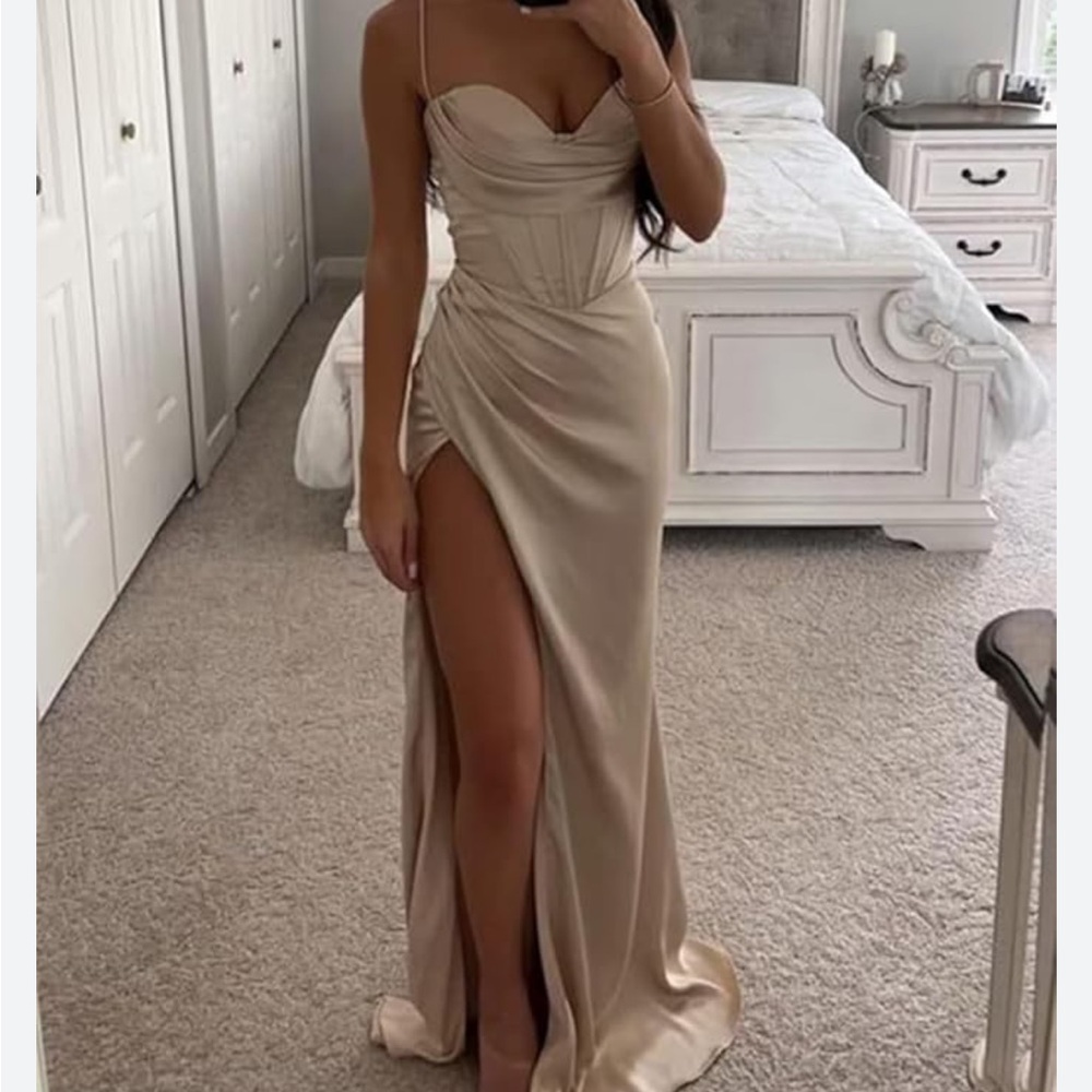 Cinderella Champagne Maxi Dress